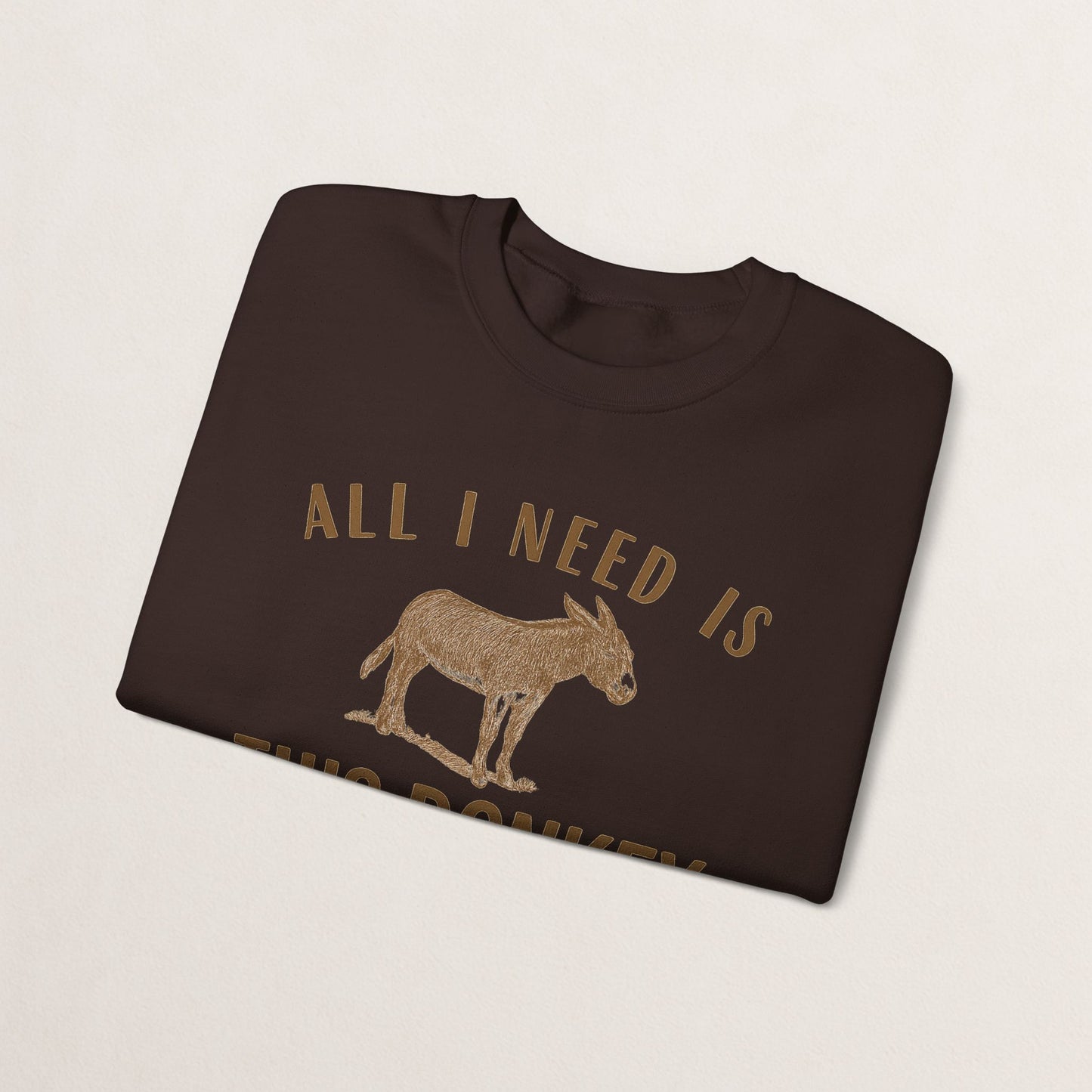 All I Need Is This Donkey Crewneck Sweatshirt, Funny Animal Sweatshirt, Gift for Donkey Lovers, Cozy Sweatshirt, Farm Animal Apparel, [...]
