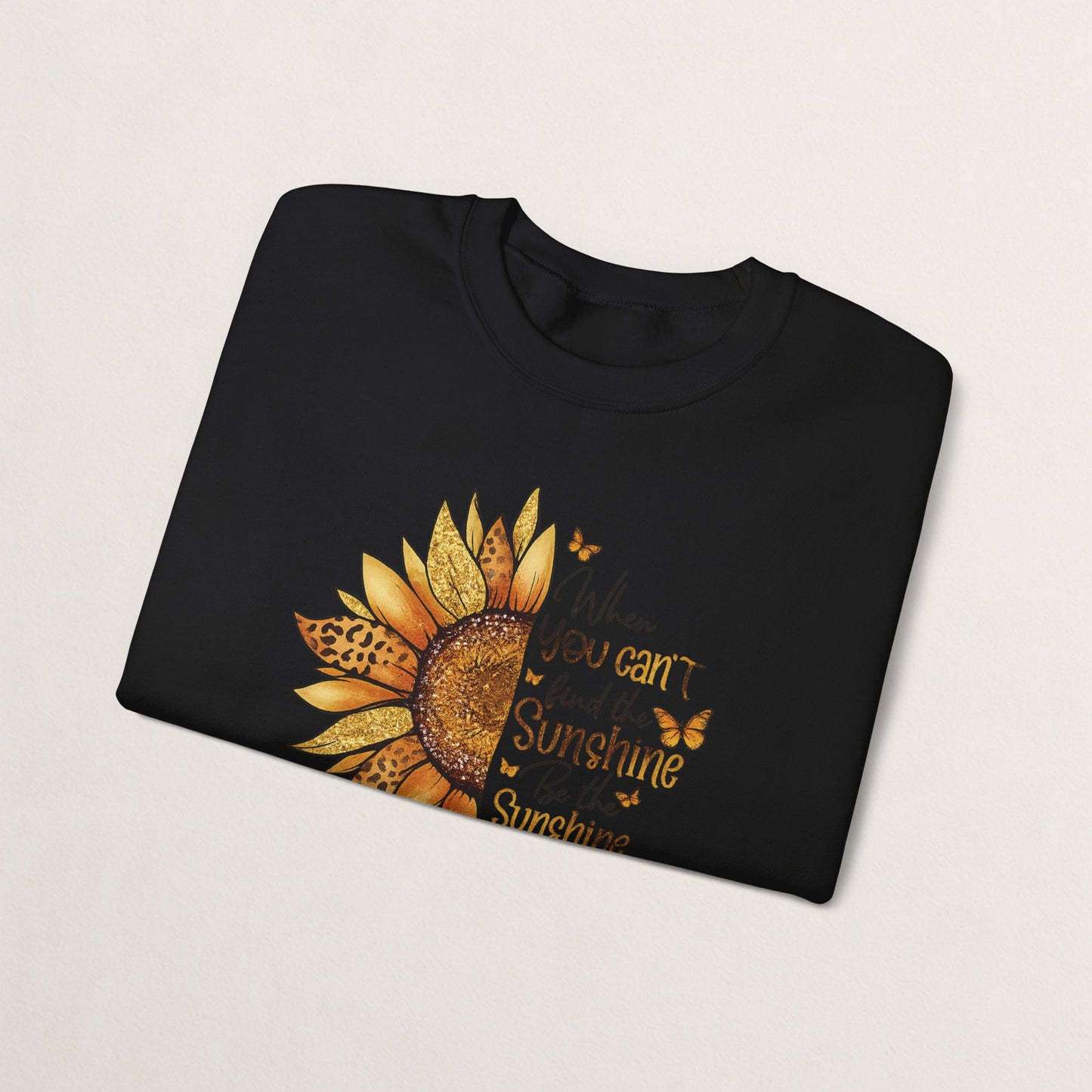 Sunshine Crewneck Sweatshirt, Unisex Sweater, Gift for Her, Cozy Autumn Apparel, Inspirational Wall Art Style