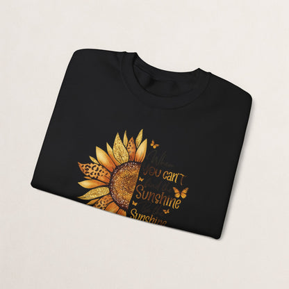 Sunshine Crewneck Sweatshirt, Unisex Sweater, Gift for Her, Cozy Autumn Apparel, Inspirational Wall Art Style