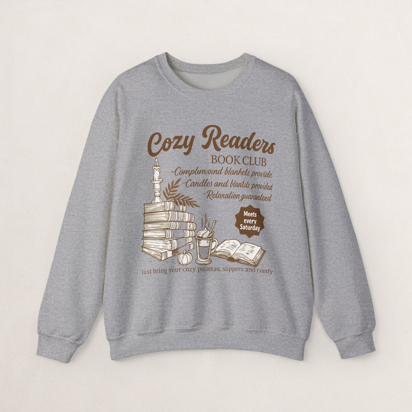 Cozy Readers Book Club Sweatshirt, Perfect Gift for Book Lovers, Reading Group Apparel, Cozy and Comfy Style, Great for Fall Gatherings