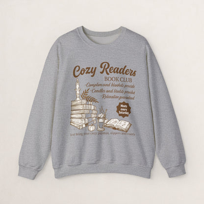 Cozy Readers Book Club Sweatshirt, Perfect Gift for Book Lovers, Reading Group Apparel, Cozy and Comfy Style, Great for Fall Gatherings