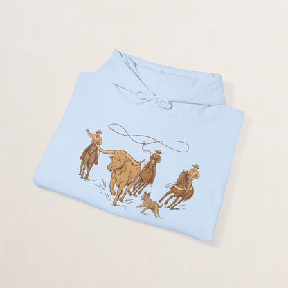 Cowboy Rodeo Inspired Unisex Hoodie - Perfect for Casual Outings, Gifts, Western Events, or Cozy Nights