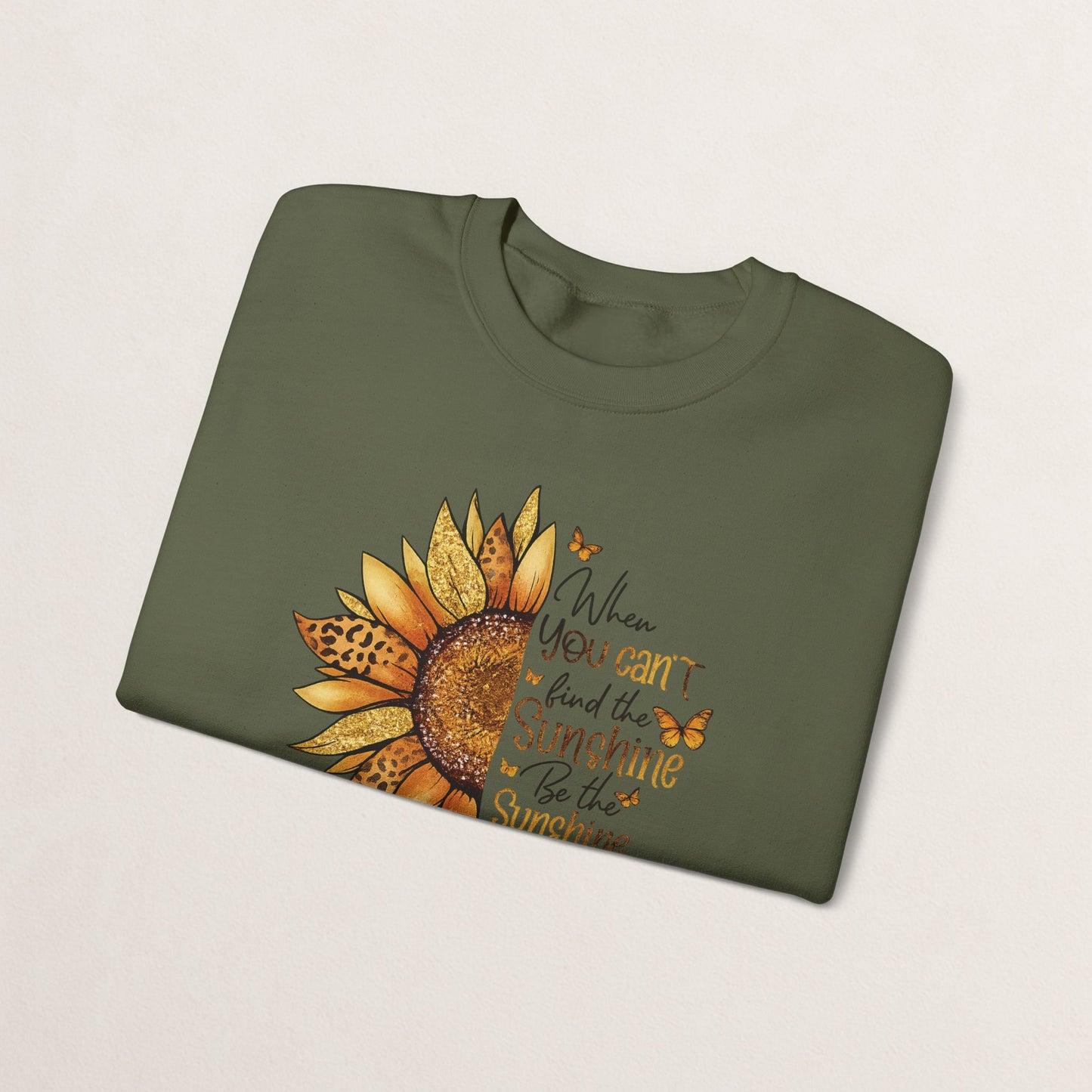 Sunshine Crewneck Sweatshirt, Unisex Sweater, Gift for Her, Cozy Autumn Apparel, Inspirational Wall Art Style