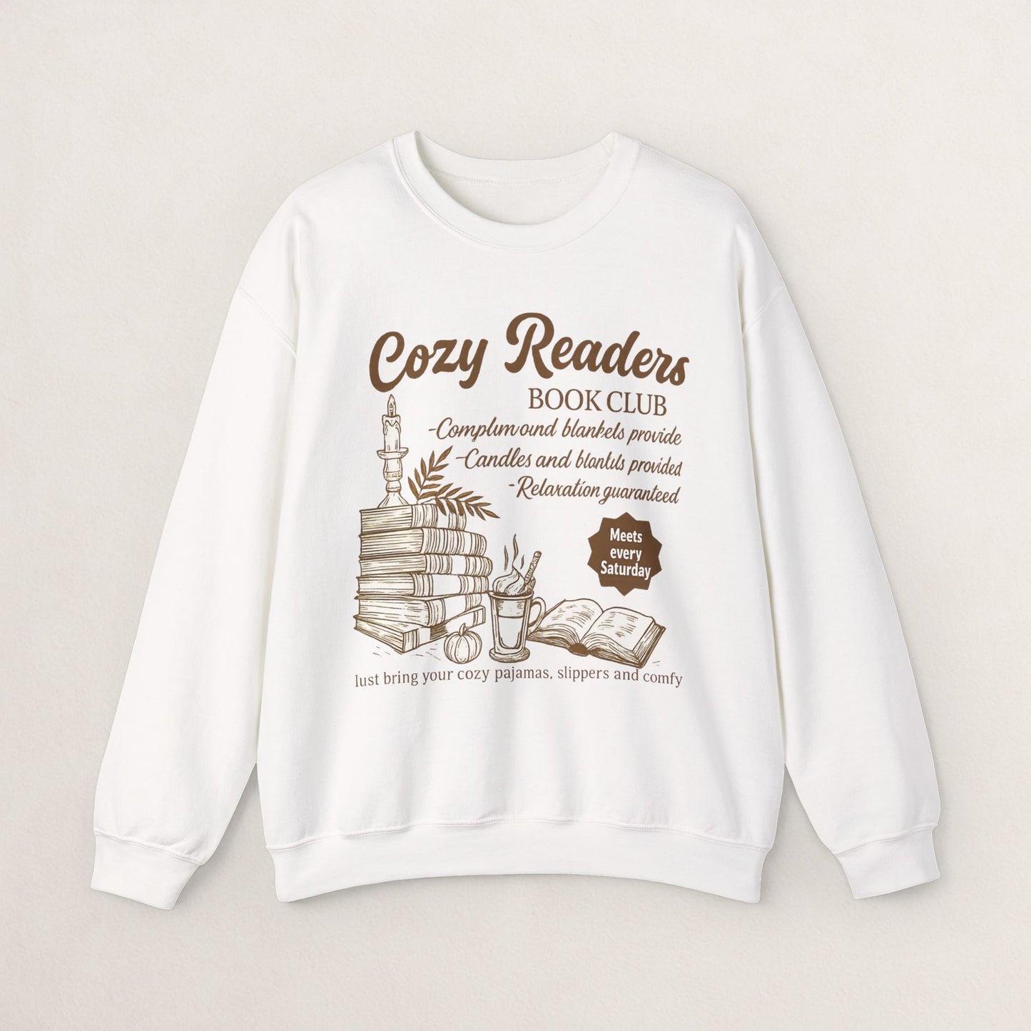 Cozy Readers Book Club Sweatshirt, Perfect Gift for Book Lovers, Reading Group Apparel, Cozy and Comfy Style, Great for Fall Gatherings