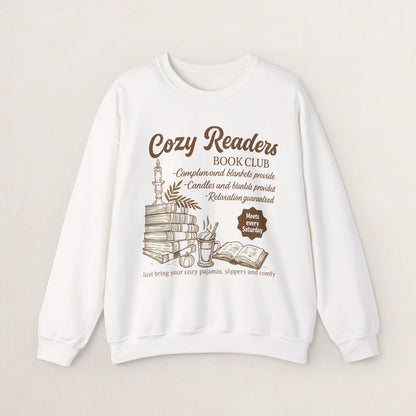 Cozy Readers Book Club Sweatshirt, Perfect Gift for Book Lovers, Reading Group Apparel, Cozy and Comfy Style, Great for Fall Gatherings