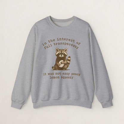 Cozy Animal-Themed Crewneck Sweatshirt with Whimsical Quote