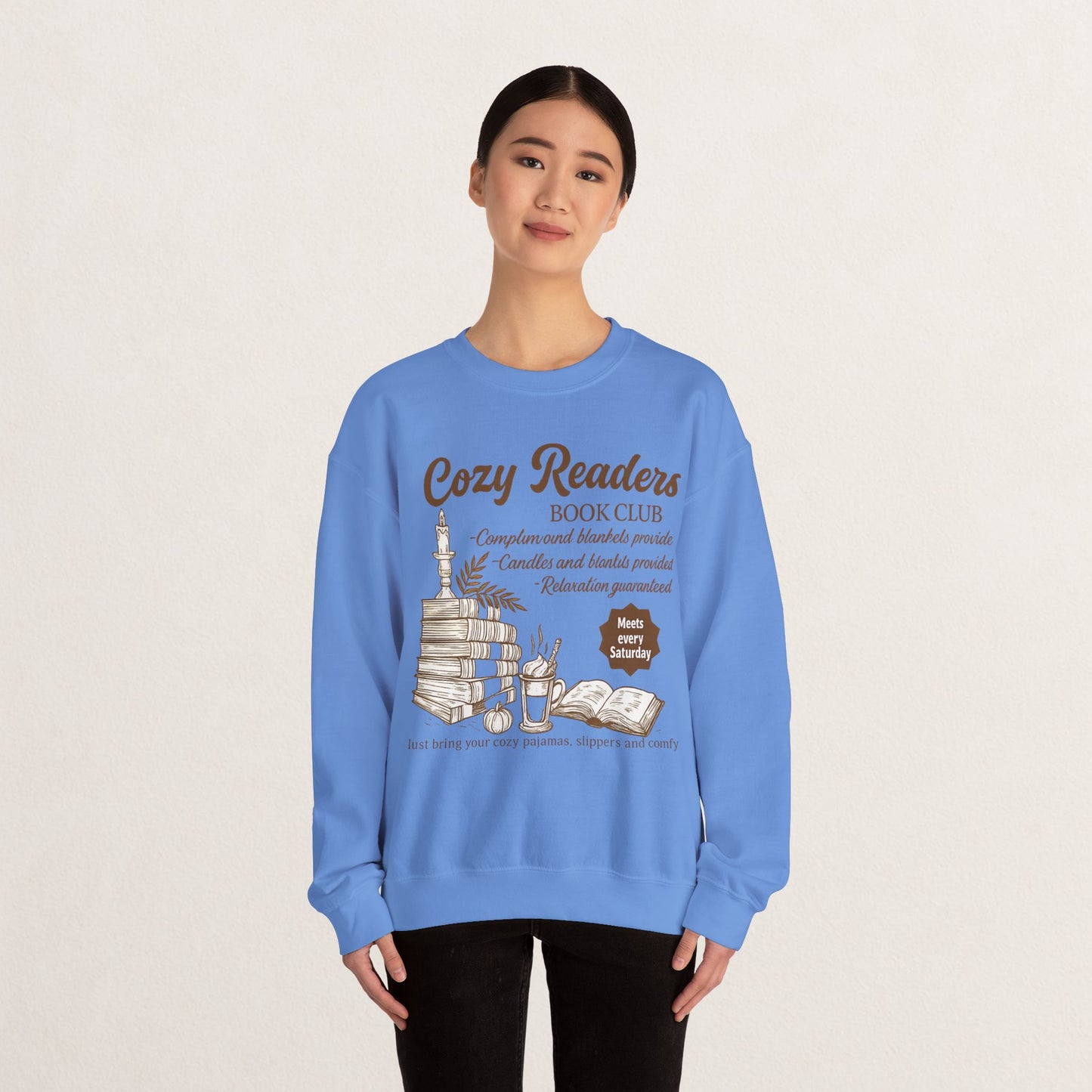 Cozy Readers Book Club Sweatshirt, Perfect Gift for Book Lovers, Reading Group Apparel, Cozy and Comfy Style, Great for Fall Gatherings