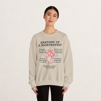 Anatomy of a Booktrovert Sweatshirt, Cozy Literary Gift, Funny Reading Crewneck, Book Lover Apparel, Perfect for Bookworms, Christmas Gift