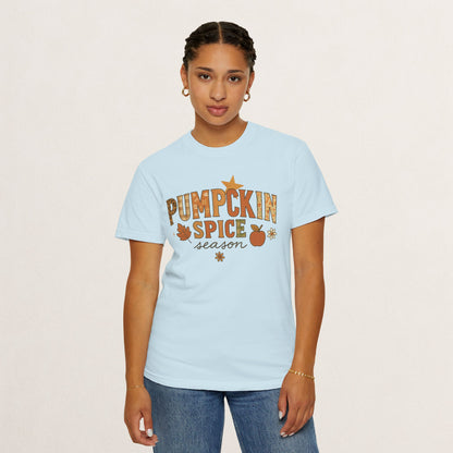 Pumpkin Spice Season T-Shirt, Fall T-Shirt, Autumn Apparel, Cozy Shirt, Harvest Tee, Cute Gift for Pumpkin Lovers