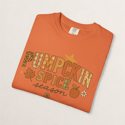 Pumpkin Spice Season T-Shirt, Fall T-Shirt, Autumn Apparel, Cozy Shirt, Harvest Tee, Cute Gift for Pumpkin Lovers