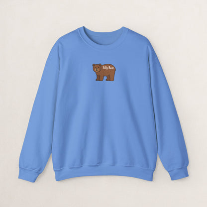 Silly Bear Crewneck Sweatshirt, Cozy Gift for Animal Lovers, Cute Casual Wear, Perfect for Back to School, Birthday, Holidays