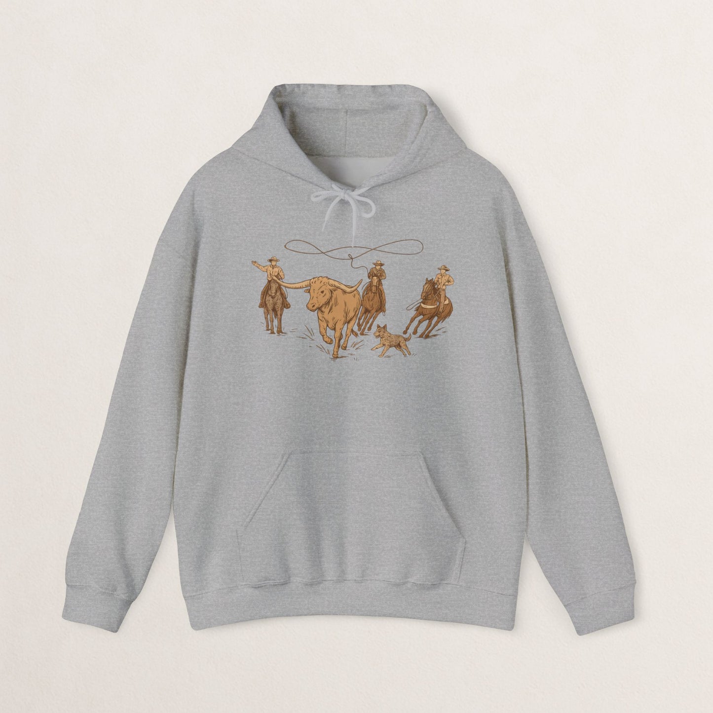 Cowboy Rodeo Inspired Unisex Hoodie - Perfect for Casual Outings, Gifts, Western Events, or Cozy Nights