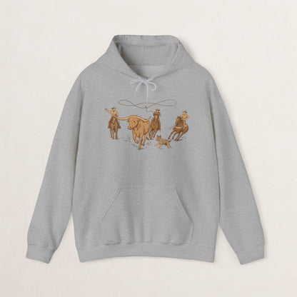 Cowboy Rodeo Inspired Unisex Hoodie - Perfect for Casual Outings, Gifts, Western Events, or Cozy Nights