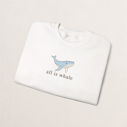 Whale-Themed Unisex Crewneck Sweatshirt, Cozy Pullover for Sea Lovers, Whale Gift for Ocean Enthusiasts, Casual Everyday Wear, Cute [...]