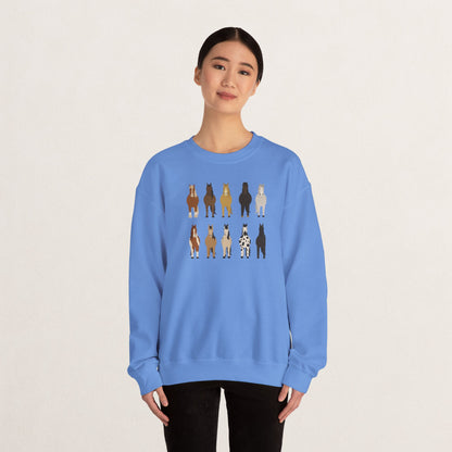 Horse Lovers Crewneck Sweatshirt, Comfortable Sweatshirt for Animal Lovers, Perfect Gift for Christmas, Birthday, and Farm Enthusiasts