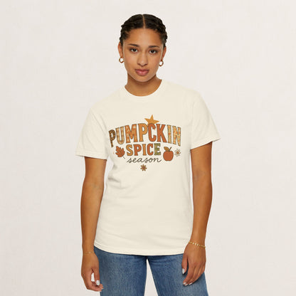 Pumpkin Spice Season T-Shirt, Fall T-Shirt, Autumn Apparel, Cozy Shirt, Harvest Tee, Cute Gift for Pumpkin Lovers