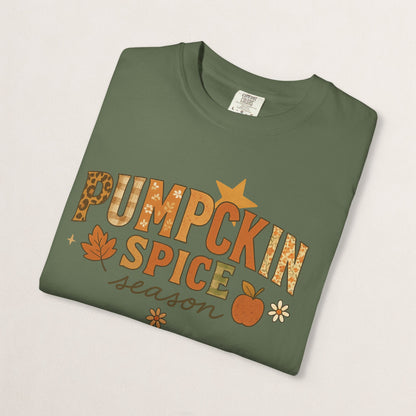 Pumpkin Spice Season T-Shirt, Fall T-Shirt, Autumn Apparel, Cozy Shirt, Harvest Tee, Cute Gift for Pumpkin Lovers