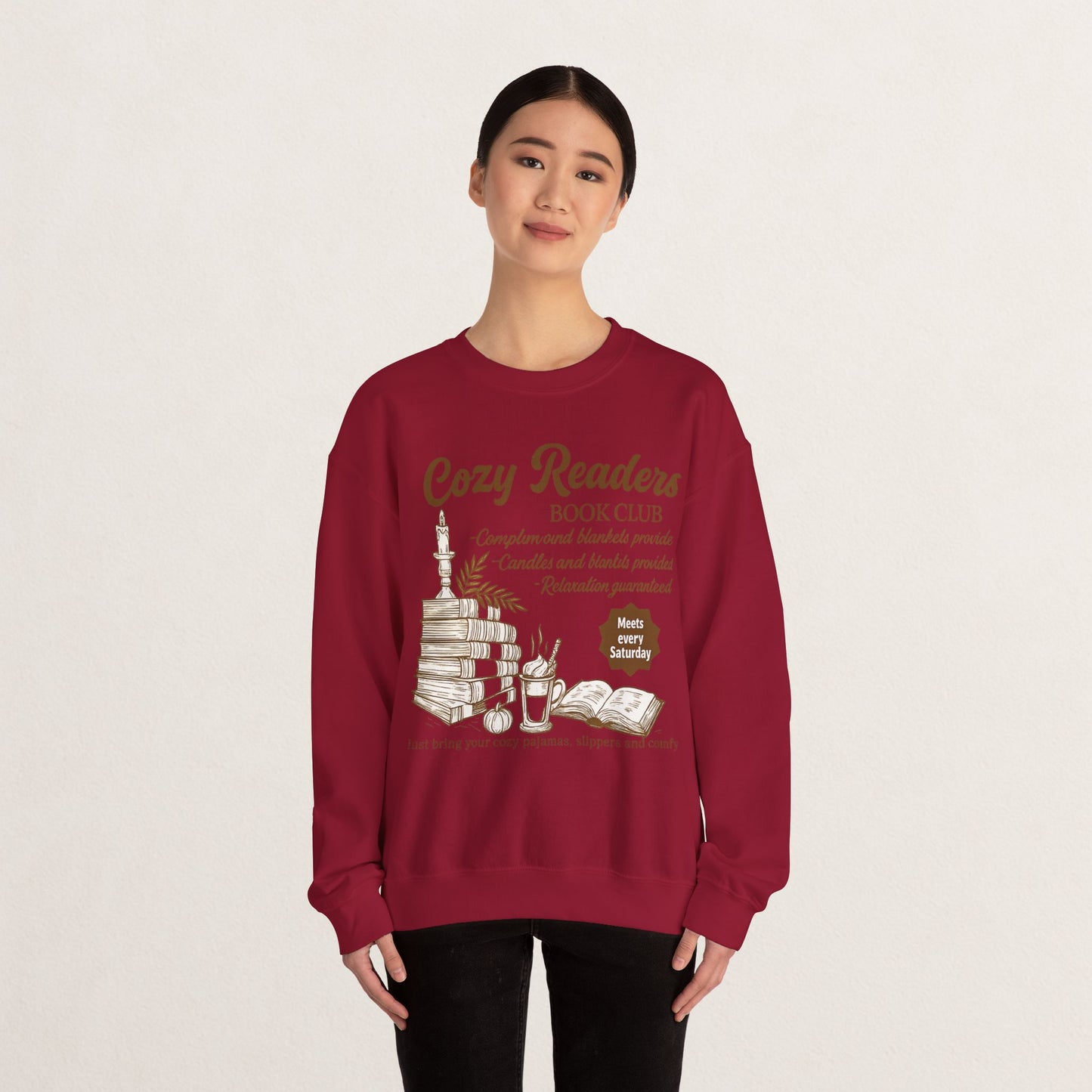 Cozy Readers Book Club Sweatshirt, Perfect Gift for Book Lovers, Reading Group Apparel, Cozy and Comfy Style, Great for Fall Gatherings