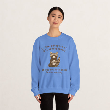 Cozy Animal-Themed Crewneck Sweatshirt with Whimsical Quote