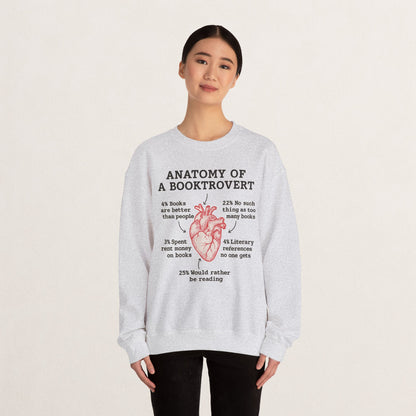 Anatomy of a Booktrovert Sweatshirt, Cozy Literary Gift, Funny Reading Crewneck, Book Lover Apparel, Perfect for Bookworms, Christmas Gift