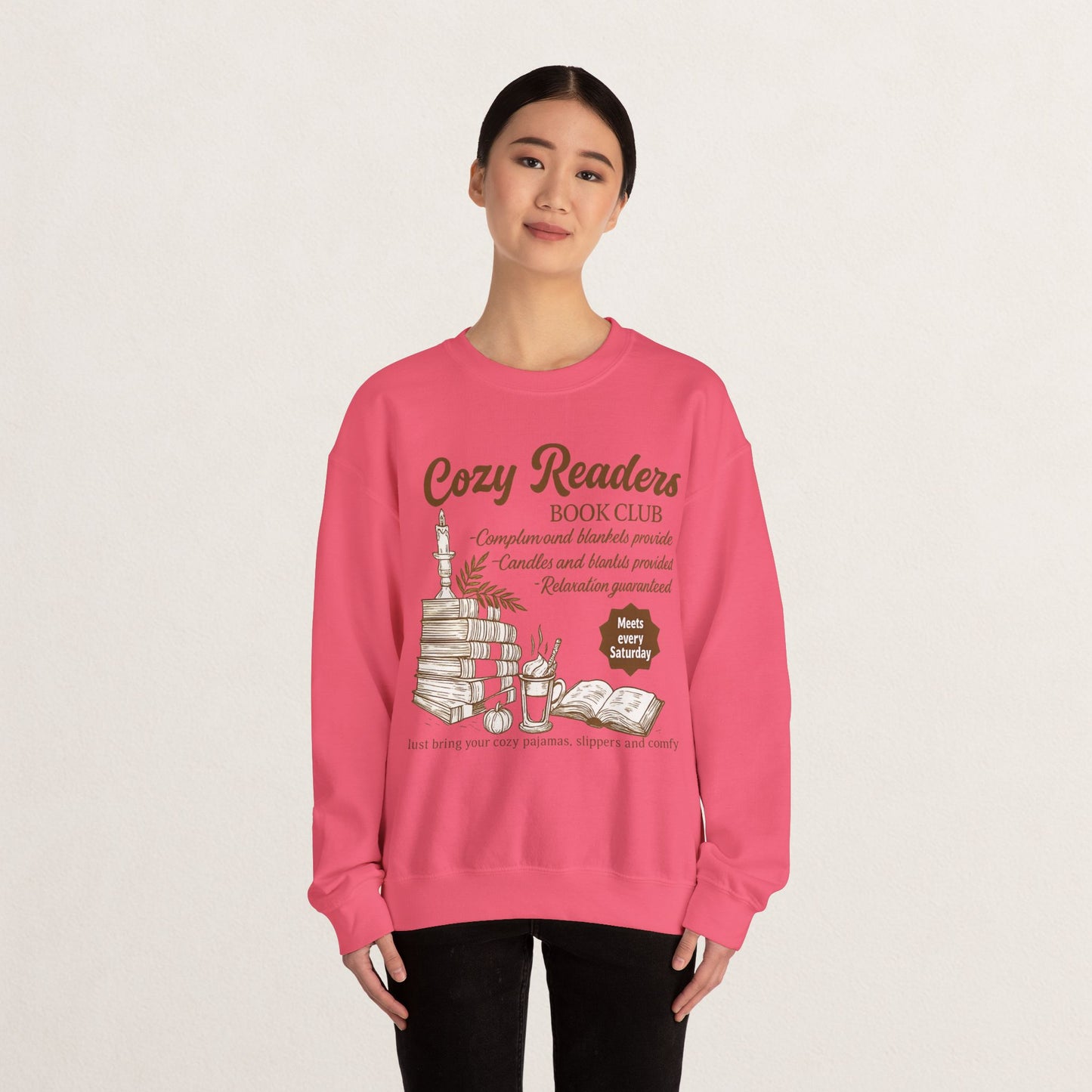 Cozy Readers Book Club Sweatshirt, Perfect Gift for Book Lovers, Reading Group Apparel, Cozy and Comfy Style, Great for Fall Gatherings