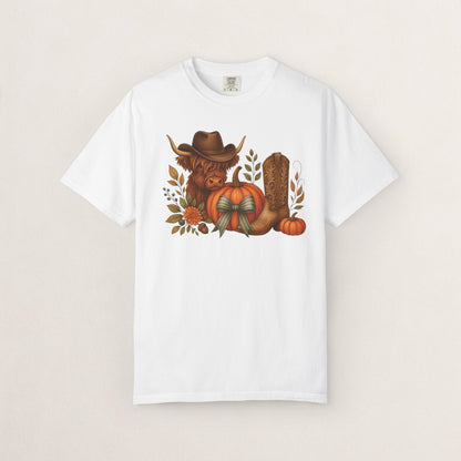 Unisex Autumn Graphic Tee, Fall Vibe T-Shirt, Pumpkin Decor Shirt, Harvest Season Top, Cowboy Aesthetic Apparel