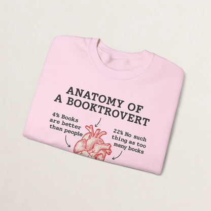 Anatomy of a Booktrovert Sweatshirt, Cozy Literary Gift, Funny Reading Crewneck, Book Lover Apparel, Perfect for Bookworms, Christmas Gift