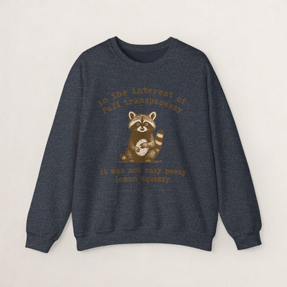 Cozy Animal-Themed Crewneck Sweatshirt with Whimsical Quote