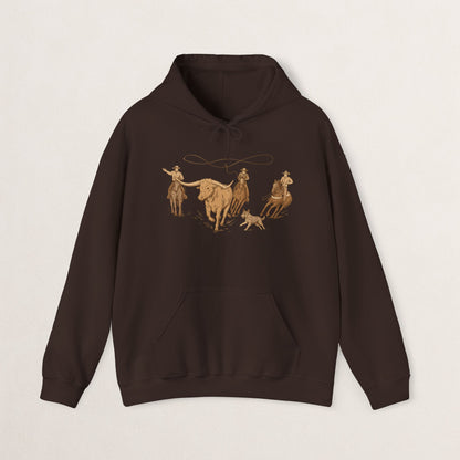 Cowboy Rodeo Inspired Unisex Hoodie - Perfect for Casual Outings, Gifts, Western Events, or Cozy Nights
