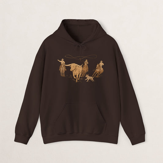 Cowboy Rodeo Inspired Unisex Hoodie - Perfect for Casual Outings, Gifts, Western Events, or Cozy Nights