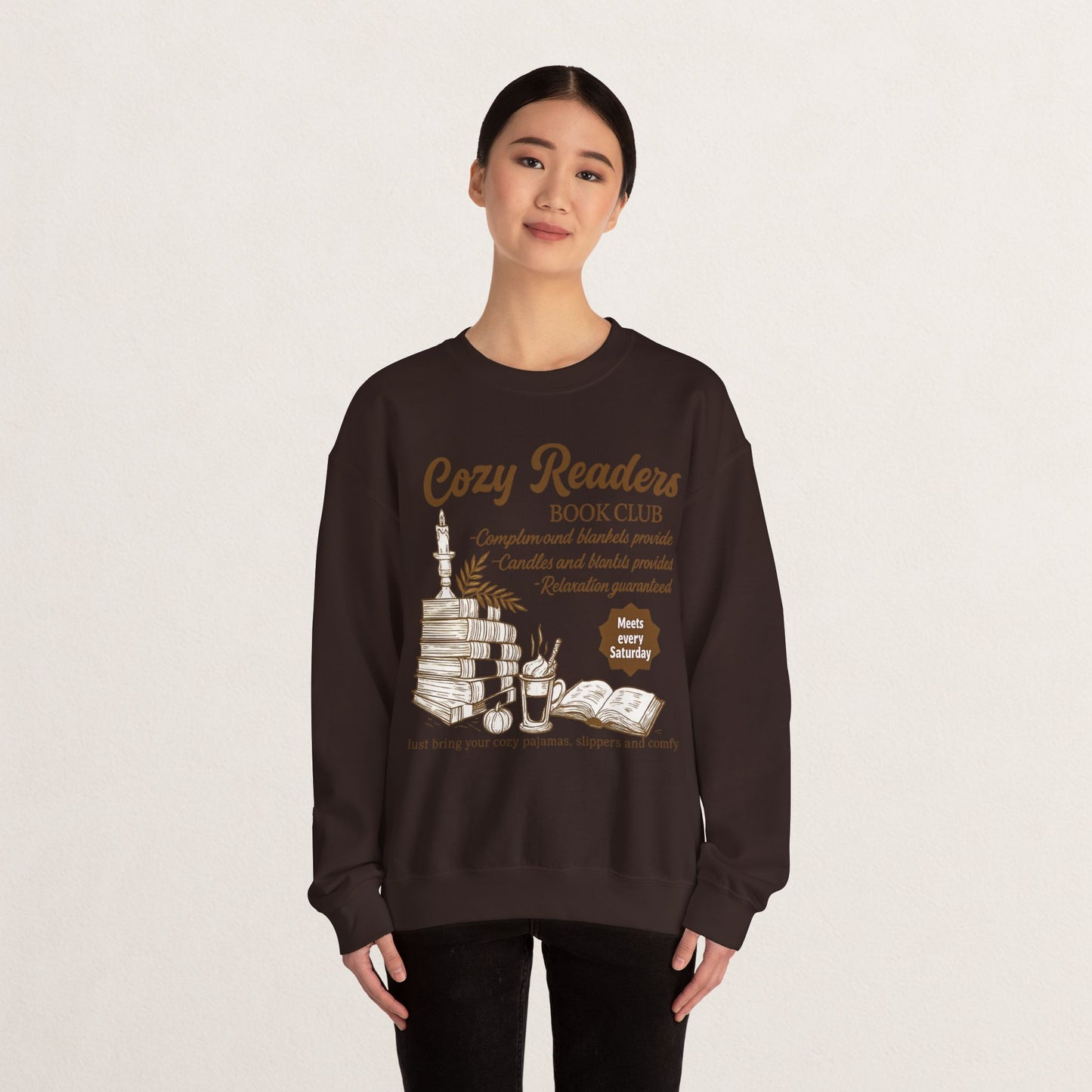 Cozy Readers Book Club Sweatshirt, Perfect Gift for Book Lovers, Reading Group Apparel, Cozy and Comfy Style, Great for Fall Gatherings