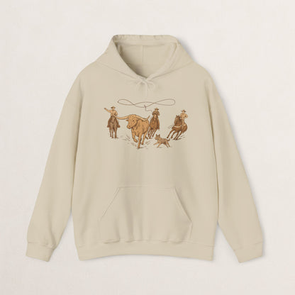 Cowboy Rodeo Inspired Unisex Hoodie - Perfect for Casual Outings, Gifts, Western Events, or Cozy Nights