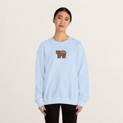 Silly Bear Crewneck Sweatshirt, Cozy Gift for Animal Lovers, Cute Casual Wear, Perfect for Back to School, Birthday, Holidays