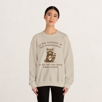 Cozy Animal-Themed Crewneck Sweatshirt with Whimsical Quote