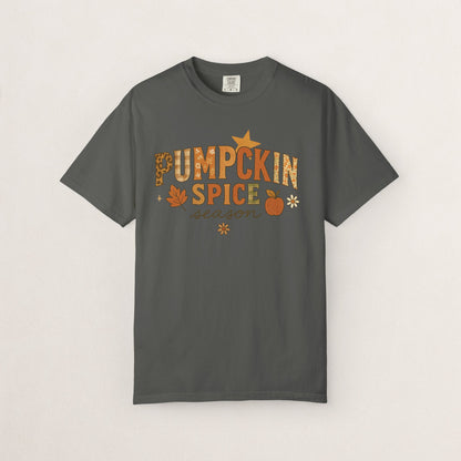 Pumpkin Spice Season T-Shirt, Fall T-Shirt, Autumn Apparel, Cozy Shirt, Harvest Tee, Cute Gift for Pumpkin Lovers