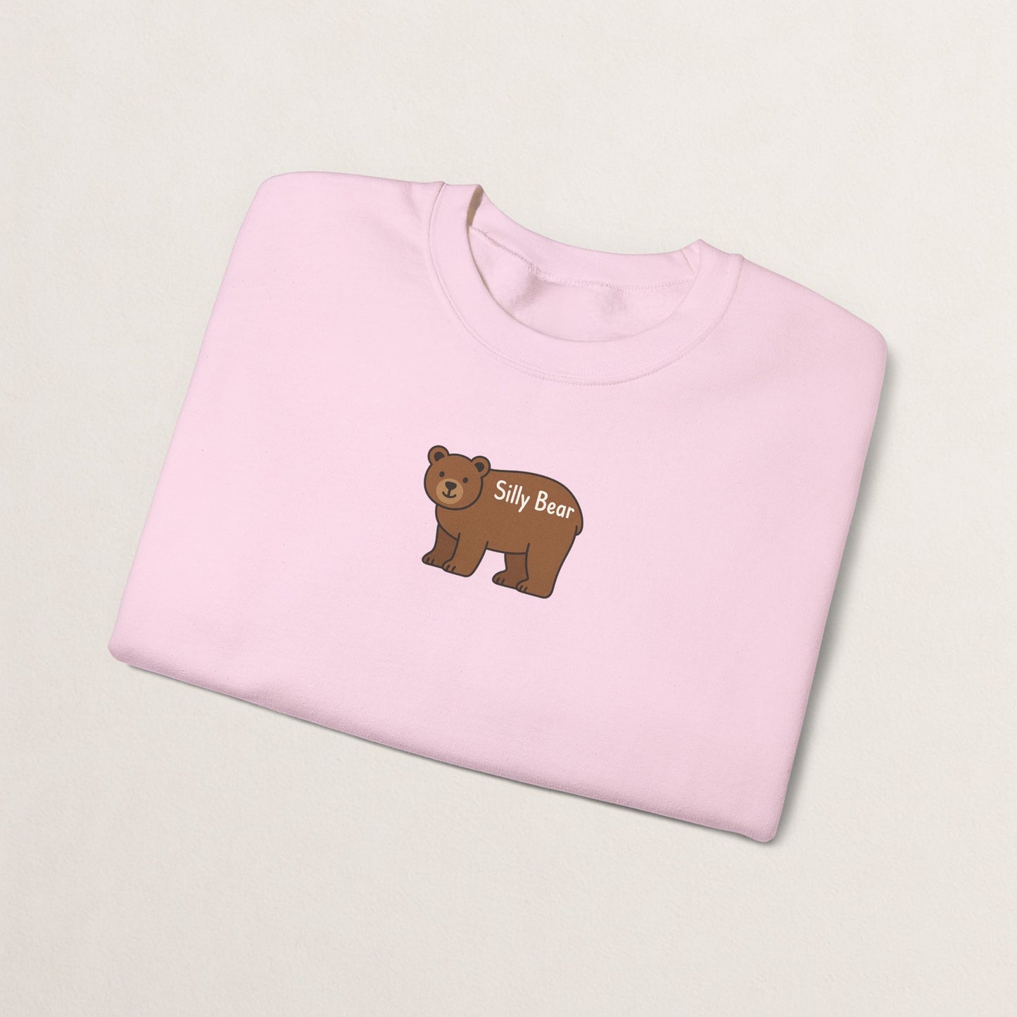 Silly Bear Crewneck Sweatshirt, Cozy Gift for Animal Lovers, Cute Casual Wear, Perfect for Back to School, Birthday, Holidays