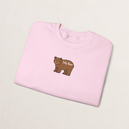 Silly Bear Crewneck Sweatshirt, Cozy Gift for Animal Lovers, Cute Casual Wear, Perfect for Back to School, Birthday, Holidays