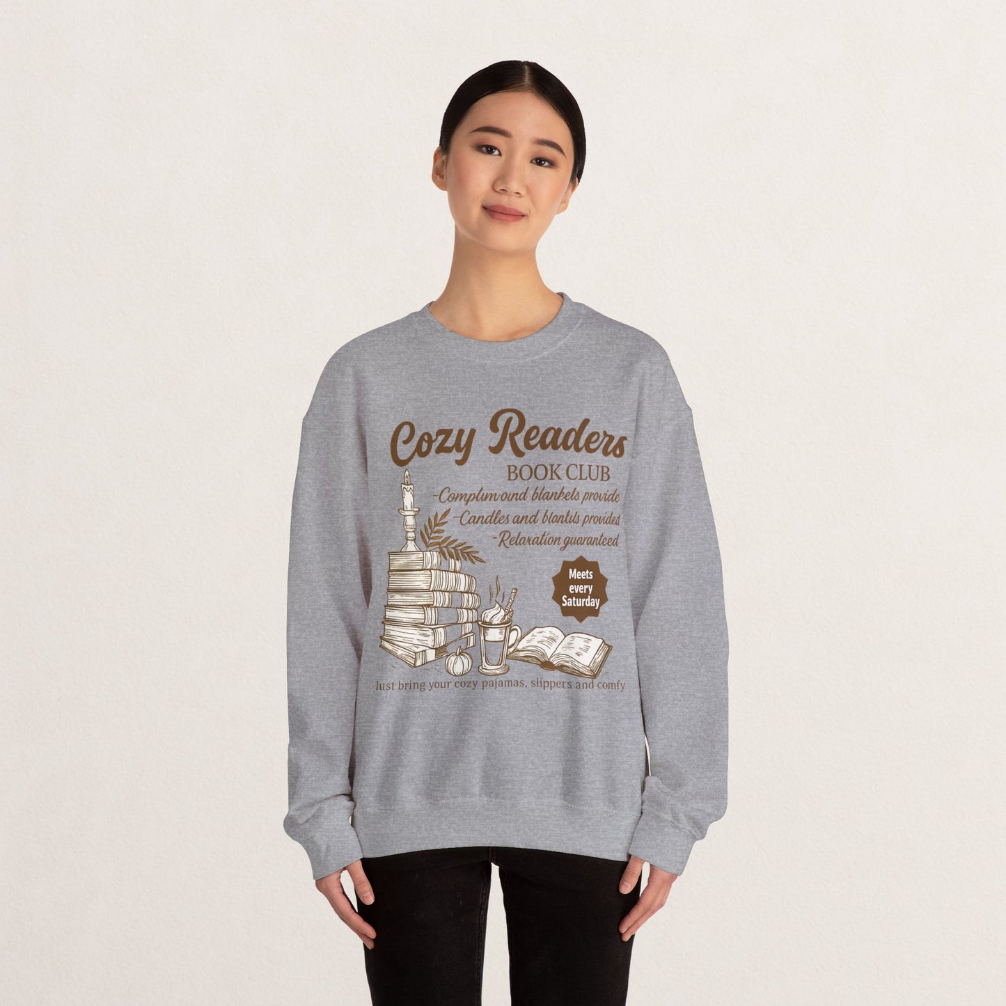Cozy Readers Book Club Sweatshirt, Perfect Gift for Book Lovers, Reading Group Apparel, Cozy and Comfy Style, Great for Fall Gatherings