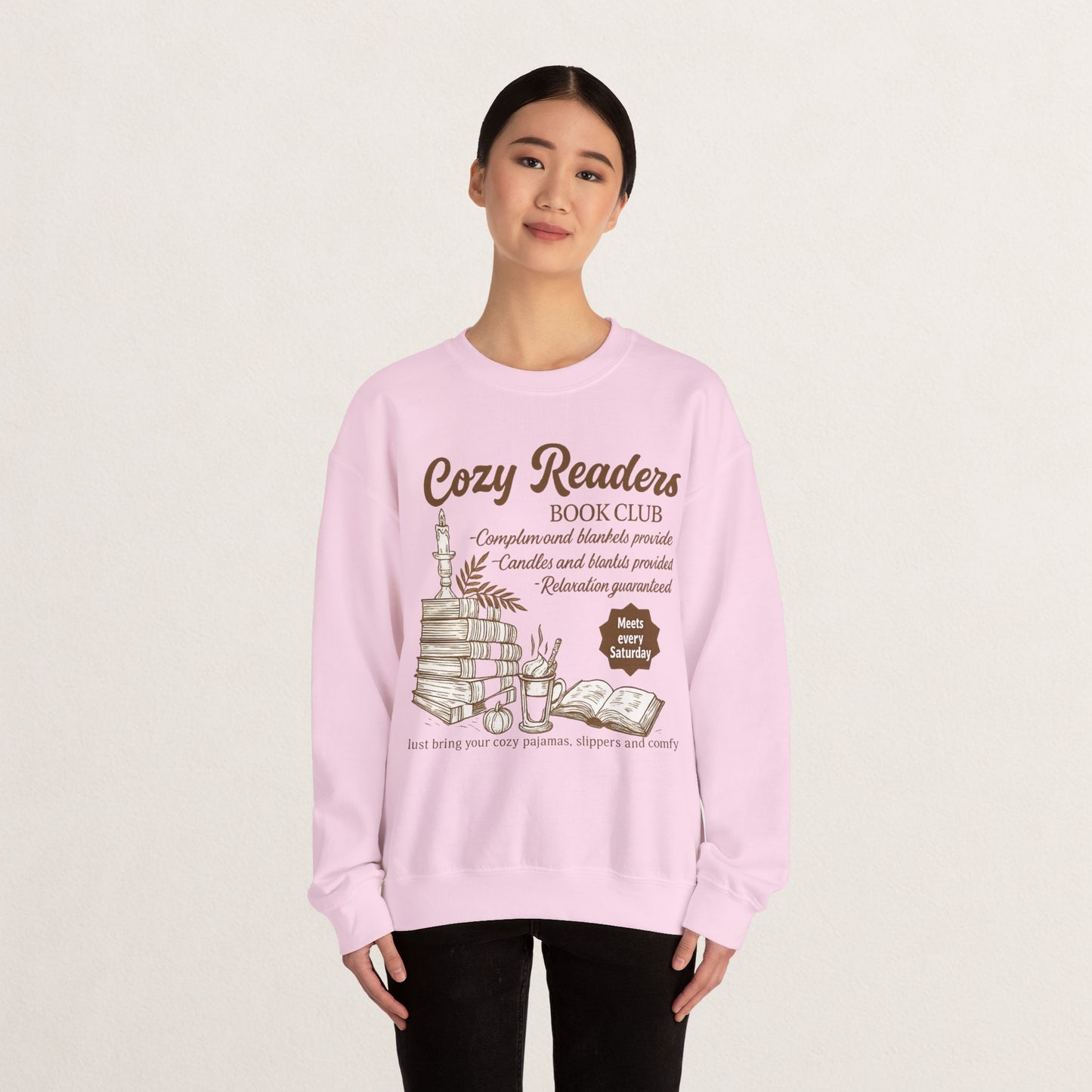 Cozy Readers Book Club Sweatshirt, Perfect Gift for Book Lovers, Reading Group Apparel, Cozy and Comfy Style, Great for Fall Gatherings