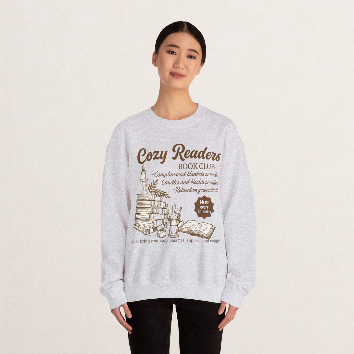 Cozy Readers Book Club Sweatshirt, Perfect Gift for Book Lovers, Reading Group Apparel, Cozy and Comfy Style, Great for Fall Gatherings