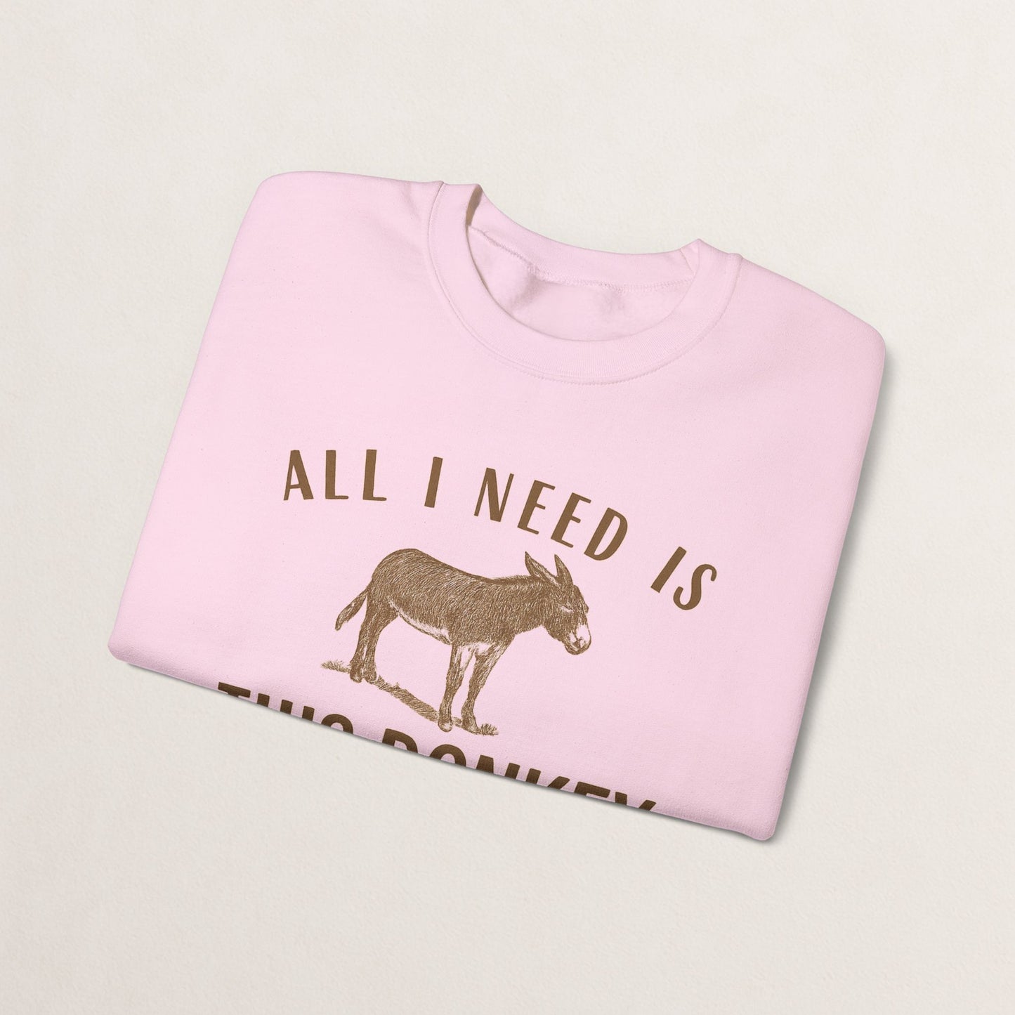 All I Need Is This Donkey Crewneck Sweatshirt, Funny Animal Sweatshirt, Gift for Donkey Lovers, Cozy Sweatshirt, Farm Animal Apparel, [...]