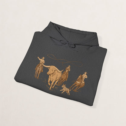 Cowboy Rodeo Inspired Unisex Hoodie - Perfect for Casual Outings, Gifts, Western Events, or Cozy Nights