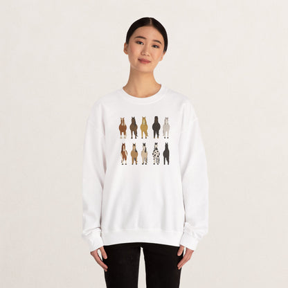 Horse Lovers Crewneck Sweatshirt, Comfortable Sweatshirt for Animal Lovers, Perfect Gift for Christmas, Birthday, and Farm Enthusiasts
