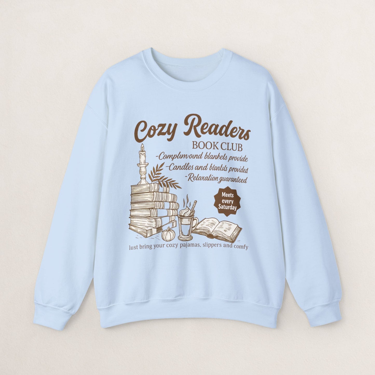 Cozy Readers Book Club Sweatshirt, Perfect Gift for Book Lovers, Reading Group Apparel, Cozy and Comfy Style, Great for Fall Gatherings