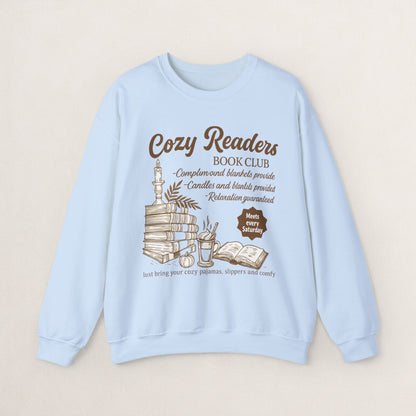 Cozy Readers Book Club Sweatshirt, Perfect Gift for Book Lovers, Reading Group Apparel, Cozy and Comfy Style, Great for Fall Gatherings