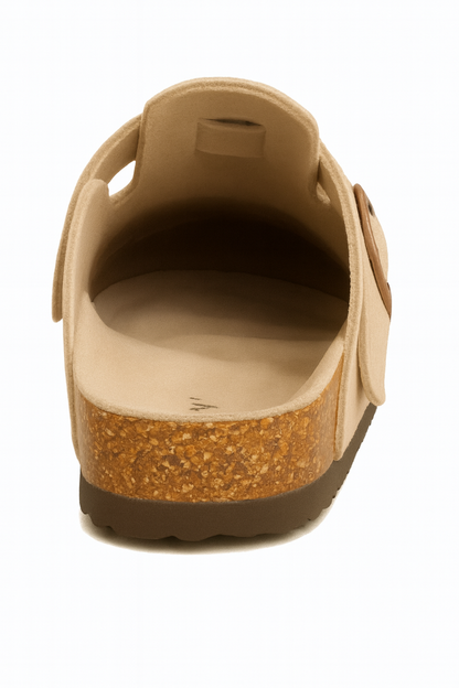 Steps | Premium Cork Suede Mules by Suede Step