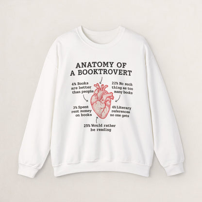 Anatomy of a Booktrovert Sweatshirt, Cozy Literary Gift, Funny Reading Crewneck, Book Lover Apparel, Perfect for Bookworms, Christmas Gift