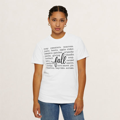 Autumn Vibes Unisex T-Shirt | Cozy Fall Design for Thanksgiving Gatherings, Pumpkin Spice Lovers, Seasonal Wardrobe