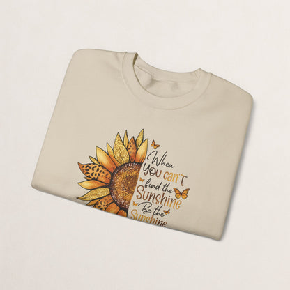 Sunshine Crewneck Sweatshirt, Unisex Sweater, Gift for Her, Cozy Autumn Apparel, Inspirational Wall Art Style