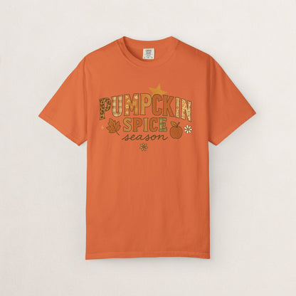 Pumpkin Spice Season T-Shirt, Fall T-Shirt, Autumn Apparel, Cozy Shirt, Harvest Tee, Cute Gift for Pumpkin Lovers